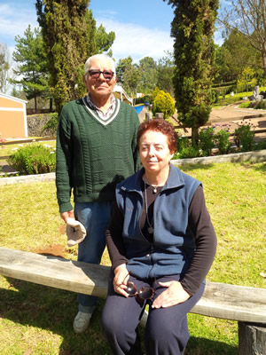 Moradores del ashram de Umécuaro